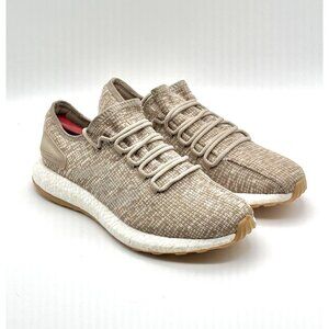 Adidas Pure Boost Trace Running Shoes Mens Size 10 Khaki Fabric S81992